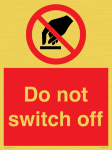 Do not switch off 